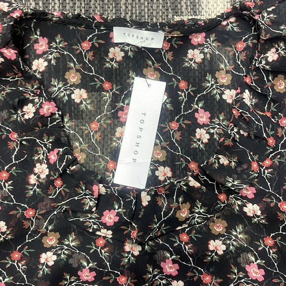 BNWT Top Shop Size 4 Sheer Top - Picture 2 of 3